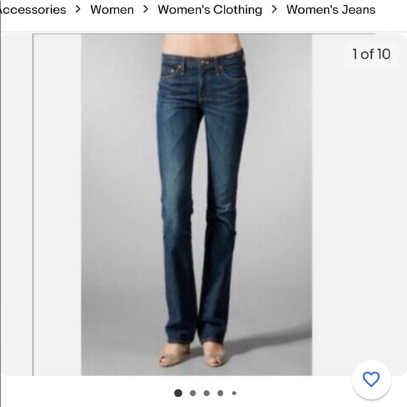 Ag Adriano Goldschmied Denim - Womens AG The Kiss jean size 26R darker wash straight leg